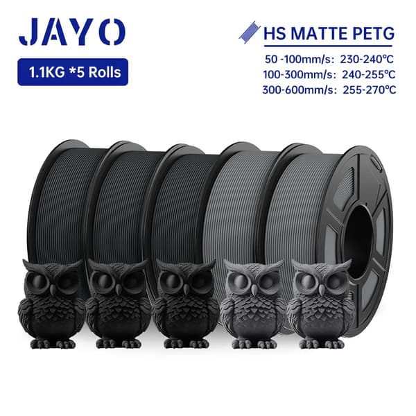 Korkean nopeuden PETG-filamentti, 1,75 mm halkaisija, sileä matta pinta,HSPETG 3BK 2GY