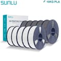 Miniatyrbillede 2 af 2: PLA 3D Filament, 10 Ruller Nettovægt 1KG, 200-210°C Print Temperatur,PLA 5WT-5GY