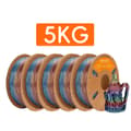 Miniatyrbild 2 av 2: Eryone PLA-filament, silkesregnbågens färger, exceptionell utskriftskvalitet,kosmisk -5kg