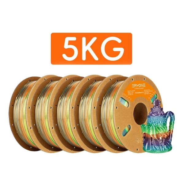 Eryone PLA Filament, Silke Regnbuefarver, Enestående Udskriftskvalitet,Skov -5kg