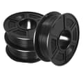 Miniatyrbillede 1 af 2: PLA filament 3 ruller, 1,75 mm diameter, miljøvenligt materiale,PETG Sort 3Ruller