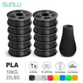 Miniatyrbillede 2 af 2: 3D Printer Filament, 10KG Spole, Miljøvenligt PLA,PLA SORT 10KG