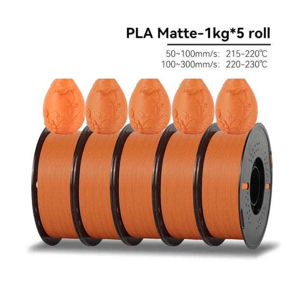 PLA-matta filamentti, 1,75 mm halkaisija, ympäristöystävällinen materiaali,PLA Mattapintainen Oranssi