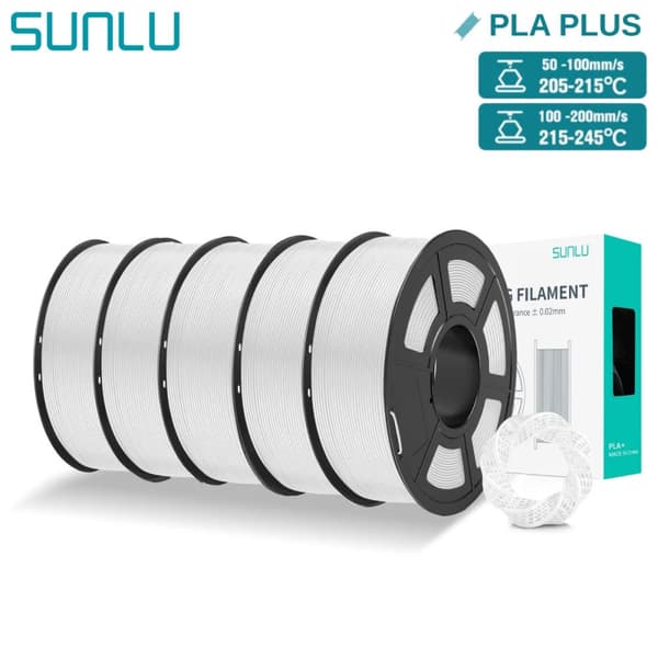 PLA Plus 3D -filamentti, 5KG, värikäs ja kestävä materiaali,5KG Valkoinen