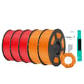 Miniatyrbillede 1 af 2: PLA Plus 3D Filament, 5KG, Farverigt og Holdbart Materiale,3Rød 2Orange