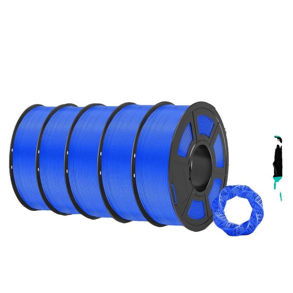 PLA Plus 3D Filament, 5KG, Färggivt och Hållbart Material,5KG Blå