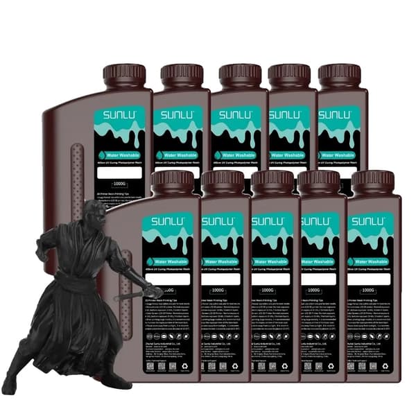 3D Printer Resin, Vandopløselig, 405nm UV-hærdning, 10KG,SORT 10KG