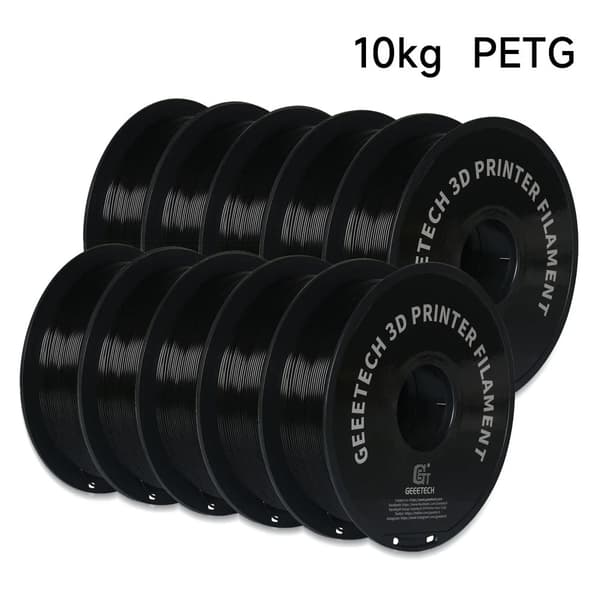 PLA-lankaa, 10 kg paino, 1,75 mm halkaisija,PETG Musta 10Kg