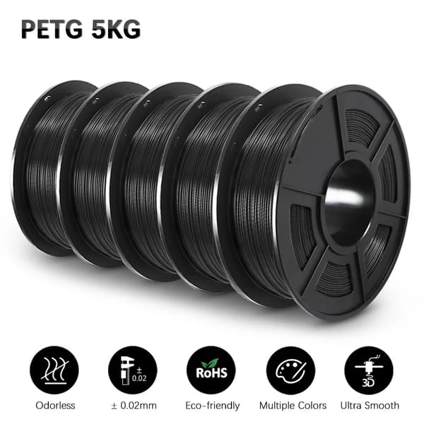 3D-skrivarfilament, 1,75 mm diameter, miljövänligt material,PETG BK5.5kg