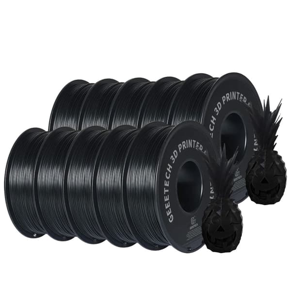 PLA filament, 10 kg vægt, 1,75 mm diameter,ABS Sort 10Kg