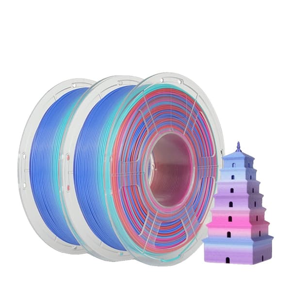 JAYO Silk PLA Filament, 1,75 mm Diameter, Miljövänlig och Hög Styrka,PLA-Regnbåge02