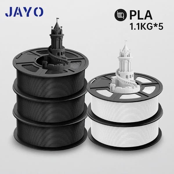 JAYO 3D-tulostinfilamentti, 1,1 kg paino, 1,75 mm halkaisija,PLA 3BK-2WT