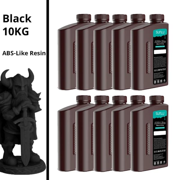 ABS-tyyppinen valokovettuva hartsia, 10KG valkoinen, matala haju,10KG Musta