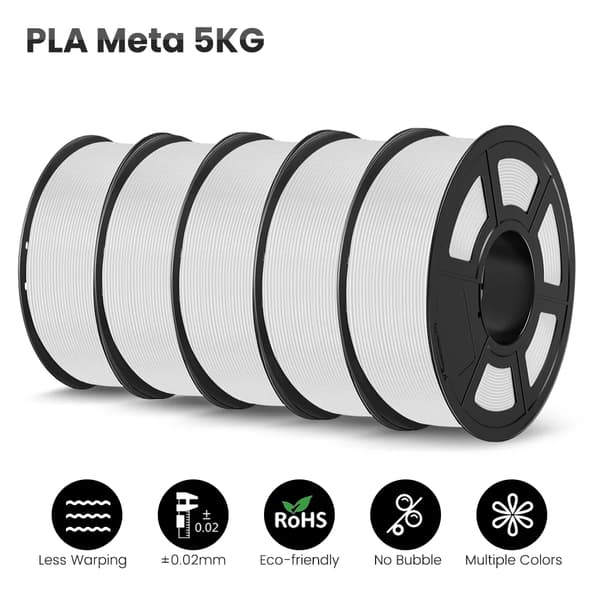 3D-tulostimen filamentti, 1,75 mm halkaisija, ympäristöystävällinen materiaali,PLA Meta WT 5.5kg