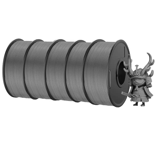 Højhastigheds PLA Filament, 1,75 mm Diameter, Zero Bubble Teknologi,5 Grå