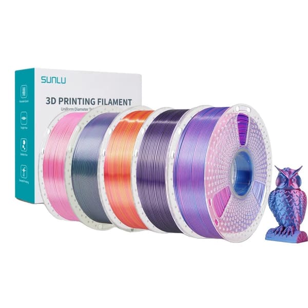 PLA PLUS Silke Filament, 5KG Ikke-giftig, 1,75mm Diameter,Bland Farver 7