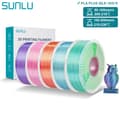 Miniatyrbillede 2 af 2: PLA PLUS Silke Filament, 5KG Ikke-giftig, 1,75mm Diameter,Bland Farver 10