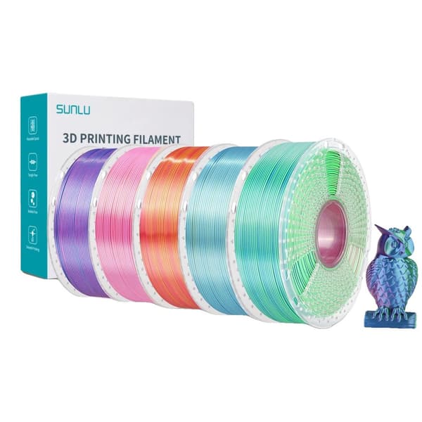 PLA PLUS Silke Filament, 5KG Ikke-giftig, 1,75mm Diameter,Bland Farver 10
