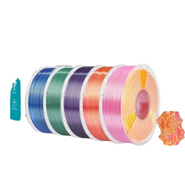 PLA PLUS Silke Filament, 5KG Ikke-giftig, 1,75mm Diameter,Bland farver 2