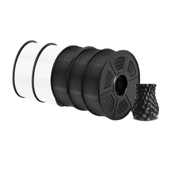 Hög hastighet PLA-filament, 1,75 mm diameter, noll bubbelteknologi,3 Svart-2 Vit