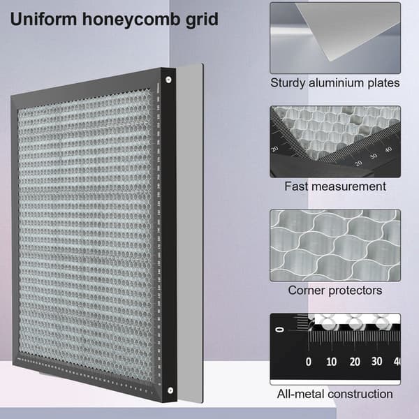 Honeycomb panel arbetsbord DIY gravör arbetsbädd Panel för lasergraverare och laserskärare 400x400x22mm