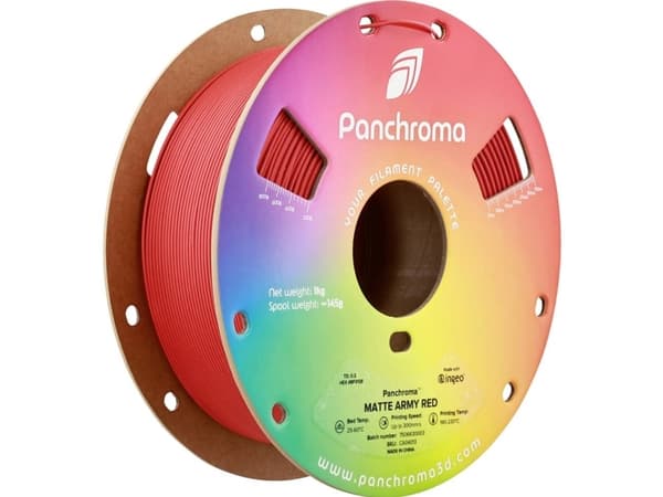 Polymaker CA04013 Panchroma™ Matte Filament PLA-plast Mat, med lavere kunststofindhold 1.75 mm 1000 g Army Red, Rød 1 stk