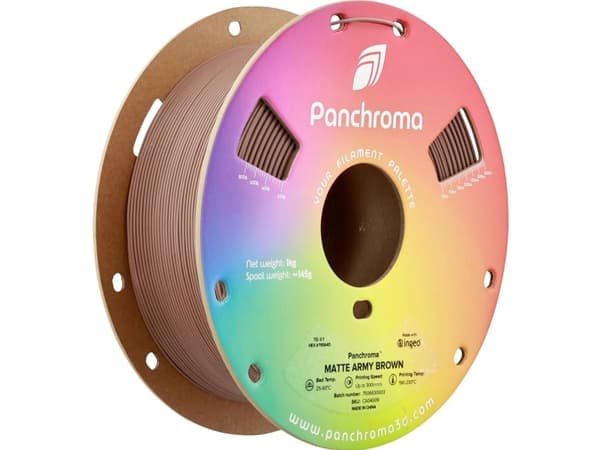 Polymaker CA04009 Panchroma™ Matte Filament PLA-plast Mat, med lavere kunststofindhold 1.75 mm 1000 g Army Brown, Brun 1 stk