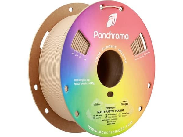 Polymaker CA04034 Panchroma™ Matte Filament PLA-plast Mat, Lav massefylde 1.75 mm 1000 g Pastel Peanut, Jordnøddebrun 1 stk