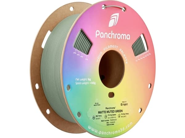 Polymaker CA04025 Panchroma™ Matte Filament PLA-plast Matt, med lägre plastinnehåll 1,75 mm 1000 g Muted Green, Green 1 st