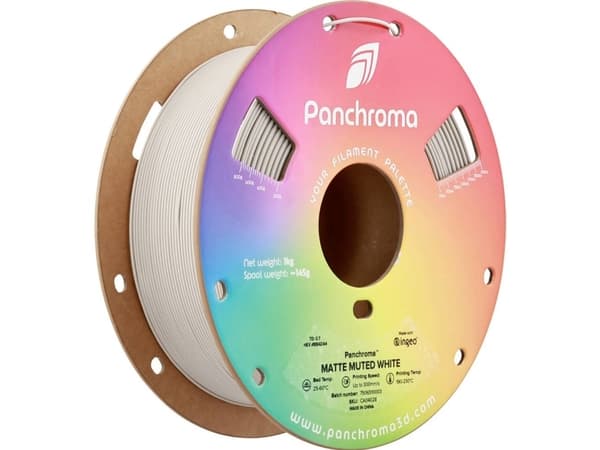 Polymaker CA04028 Panchroma™ Matte Filament PLA Plastic Matt, låg densitet 1,75 mm 1000 g Muted White, White 1 st