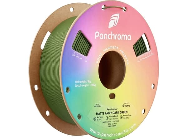 Polymaker CA04010 Panchroma™ Matte Filament PLA-plast Mat, med lavere kunststofindhold 1.75 mm 1000 g Army Dark Green, Grøn 1 stk
