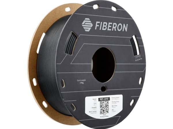 Polymaker FL01001 Fiberon™ PET-CF17 Filament PET-CF Kulfiberforstærket, høj grad af stivhed, Krybestyrke 1.75 mm 500 g Sort 1 stk