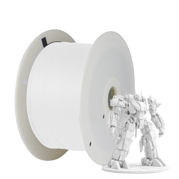 SUNLU 3D-skrivarfilament, 5KG PLA PLUS, Livliga färger, Låg krympningsgrad,PLA plus 5 kg vit
