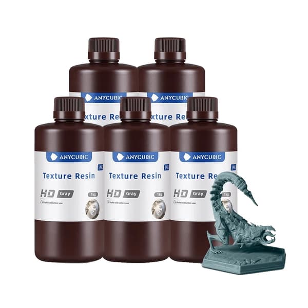 ANYCUBIC Tekstur Harpiks, Mat Finish, Høj Præcision,HD Gray 5 kg