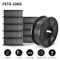 Pikkukuva 2 / 2: SUNLU 3D Filament, Halkaisija 1,75 mm, Toleranssi +/- 0,02 mm,PETG Harmaa 10 Rullaa