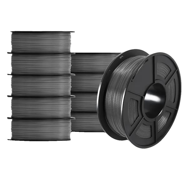 SUNLU 3D Filament, Halkaisija 1,75 mm, Toleranssi +/- 0,02 mm,PETG Harmaa 10 Rullaa