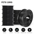 Miniatyrbild 2 av 2: SUNLU 3D Filament, Diameter 1,75 mm, Tolerans +/- 0,02 mm,PETG Svart 10 Rulle
