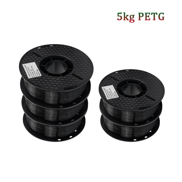 3D-skrivarfilament, 5 kg PETG, livliga färgalternativ,PETG 5kg Svart