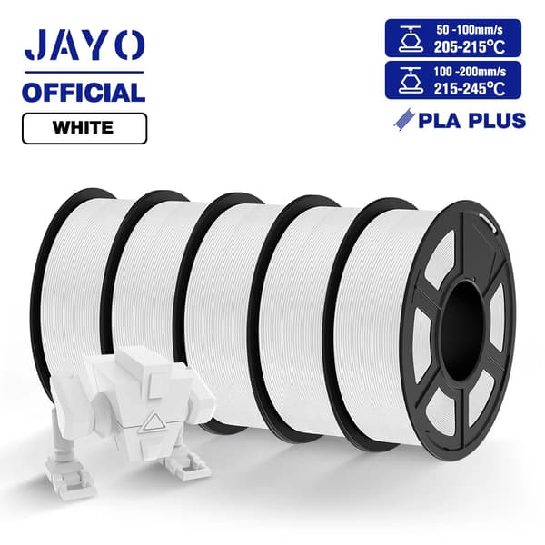 PLA Plus 3D -filamentti, 1,75 mm halkaisija, 1,1 kg paino,PLA plus Valkoinen 5kpl