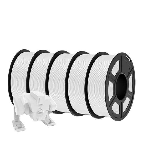 PLA Plus 3D -filamentti, 1,75 mm halkaisija, 1,1 kg paino,PLA plus Valkoinen 5kpl