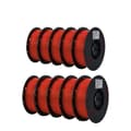 Miniatyrbillede 1 af 2: 3D-printfilament, 1,75 mm diameter, 1 kg vægt,10KG PLA Rød