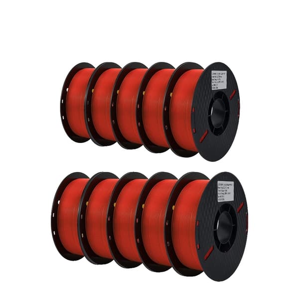 3D-printfilament, 1,75 mm diameter, 1 kg vægt,10KG PLA Rød