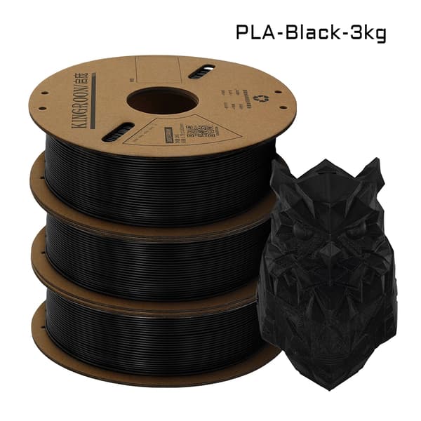 3D-utskriftsfilament, 1,75 mm diameter, 3 kg längd,Svart