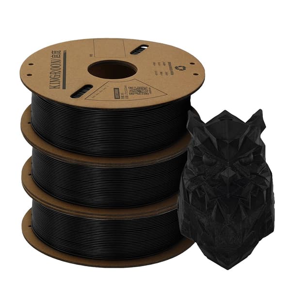 3D-utskriftsfilament, 1,75 mm diameter, 3 kg längd,Svart
