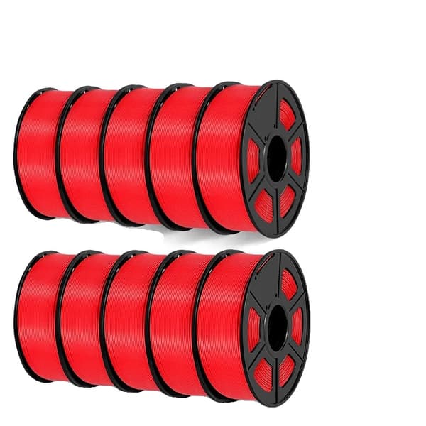 3D Printfilament, 1,75 mm Diameter, Høj Styrke, 10 stk. Sæt,RØD PETG 10stk