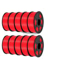 Miniatyrbillede 1 af 2: 3D Printfilament, 1,75 mm Diameter, Høj Styrke, 10 stk. Sæt,RØD PETG 10stk