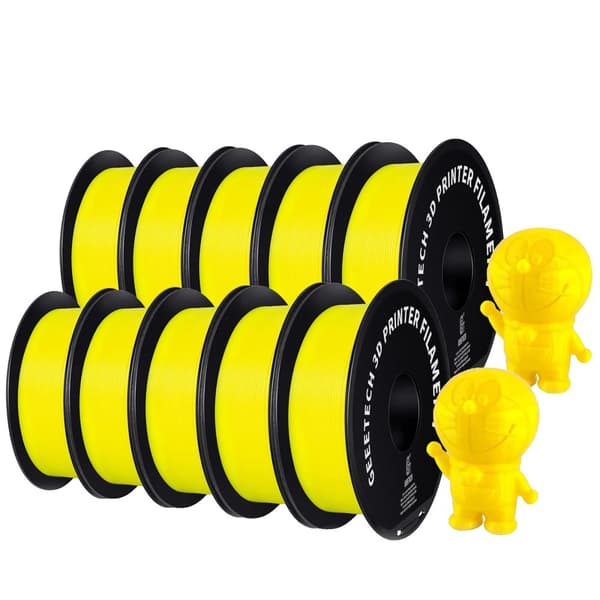3D-utskrift filament, 1,75 mm diameter, miljövänligt PETG-material,Gul