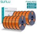 Miniatyrbillede 2 af 2: SUNLU PETG 3D-printer filament, høj sejhed, nul bobler,10KG Orange