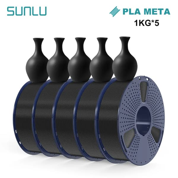 3D-utskriftsfilament, 1KG rulle, hög precision,META svart