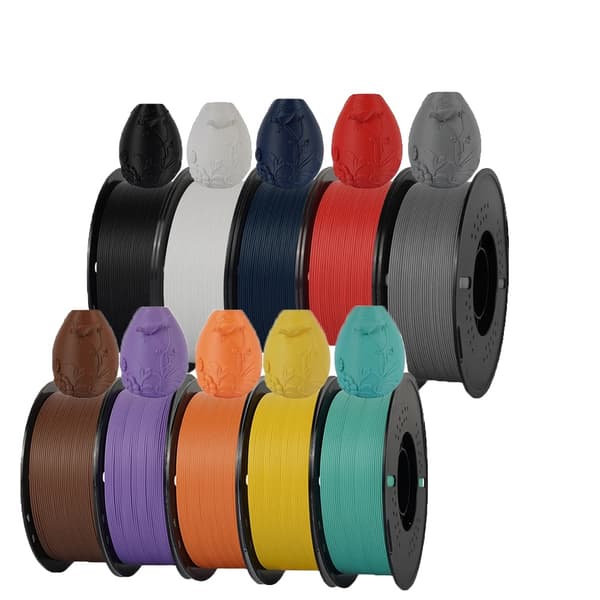 PLA Matt Filament, 1,75 mm Diameter, Miljövänligt Material,PLA Matt 10kg Mix